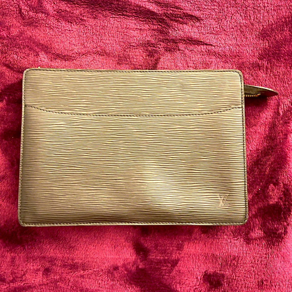 Louis Vuitton Clutch Bag Pochette Homme Black Epi
